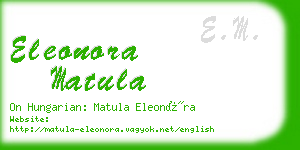 eleonora matula business card